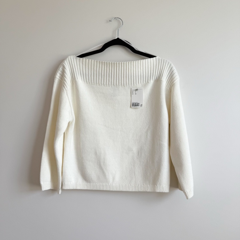 H&M Off-the-Shoulder White Sweater